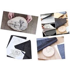100 Sheets A4 Carbon Transfer Tracing Graphite Paper for Wood Carving Canvas