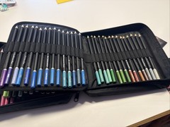Castle Arts 120 Colored Multicolor Pencil Set with Black Zippered Case, New!