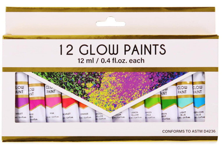 Glow-in-The-Dark Glow Paint 12-Count Set New