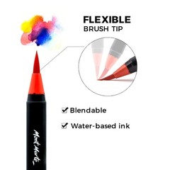 Premium Real Brush Pens, 24pc Artist Coloring Set, Super Flexible Brush Tip, …