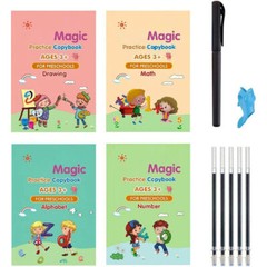 11Pcs Magic Practice Copybook Set Groove Reusable English Calligraphy Book kids