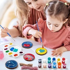 30 Pack Mini Acrylic Paint Set for Kids – 12 Washable Colors, Perfect for Arts &