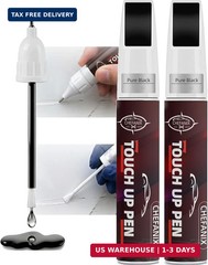 2 PCS Pure Black Touch Up Paint for Cars & Motorcycles – Car Scratch Remover, 2-