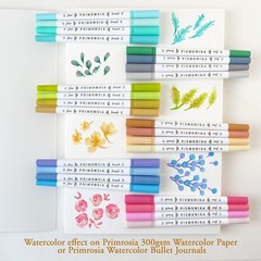 24 PCS Pastel Dual Tip Markers Fine Brush Pens Art Calligraphy Illustration