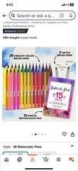 Watercolor Brush Pens Artist Water Coloring Brush Tip Markers Set 28 Paint Pen
