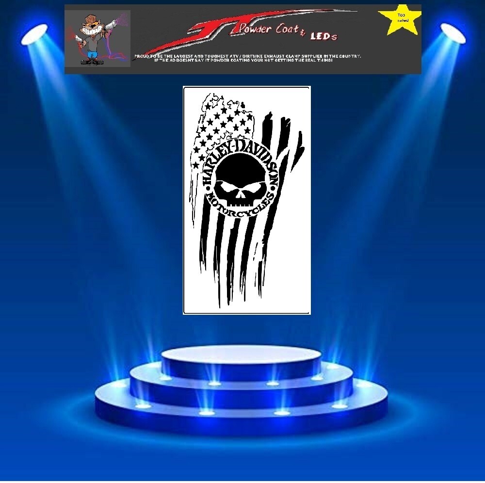 Harley Davidson tank fender Flag Logo Stencil Template Airbrush Paint # 559