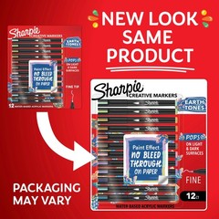 Sharpie Creative Markers, Earth Tones, Water-Based Acrylic Paint Markers, Fine