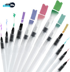 12Pcs Watercolor Brush Pens Premium Leakproof Water Brush Pen with 6 Assorted
