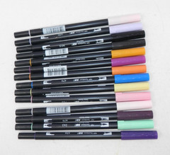 Tombow ABT Dual End Brush Markers • Lot of 14 Water Based Acid Free Tested