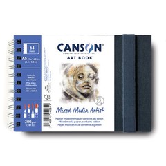Art Book Mixed Media Paper Notebook, 8.3×5.8 inches, White