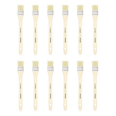XDT#2801 Hake Artist Paint Brush 12 Piece Set #1.5in, Hog Bristle Flat Brushes