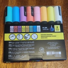 uni-ball POSCA PC-5M Water-Based Paint Markers 1.8-2.5mm (10 Packs of 8) ~ READ