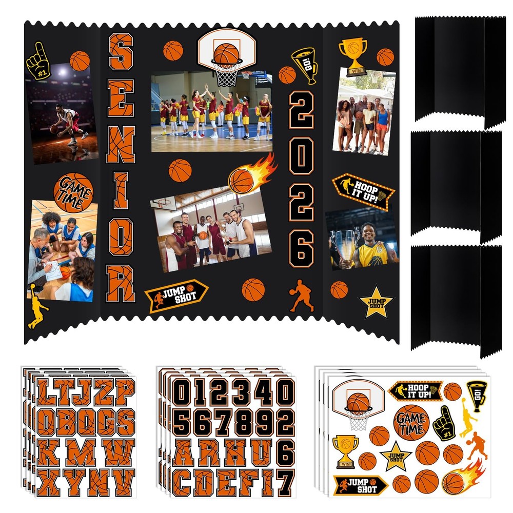 3 Set Basketball Senior Night Gifts Senior 2026 Photo Display Board 24″ X 16″ Tr