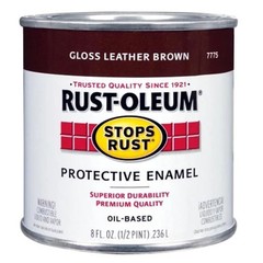 Rustoleum .50 Pint Leather Brown Protective Enamel Oil Base Paint 7775 730