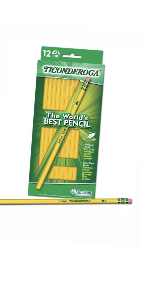 Dixon ~ Ticonderoga~ Pencils 12/box #2 premium wood New