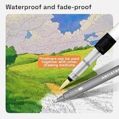 ARTISTRO 2-Pack Black Fineliner Micro Pens – Ultra Fine Tips for Art & Journals