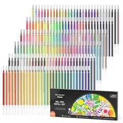 Shuttle Art Gel Pen Refills, 180 Colors (No 1 Count (Pack of 180), 180