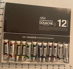 Artists Gouche 12 Color Opaque Water Color Paints 15ml Tubes