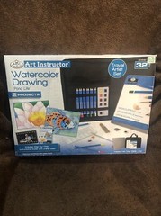 ROYAL LANGSNICKEL ART INSTRUCTOR TRAVEL ARTIST SET WATERCOLOR DRAWING 32 PIECES