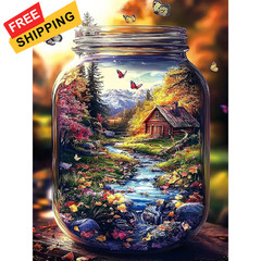Paint by Numbers for Adults and Kids Beginner, Mountain Jar & YH03488
