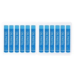 Sky Blue Oil Pastels, 12Pcs Soft Oil Crayons Creamy Pastels Stick Art Supplie…