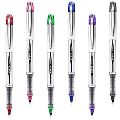 EYEYE Liquid Ink Rollerball Pen 0.7mm, 6 Assorted Colors Medium Multicolor