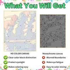 Paint by Numbers for Adults, Wildflowers in Stained Glass Paint by Flowers