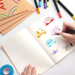 Set of 4 A5 Blank Kraft Notebooks for Sketching, Writing, and Journaling