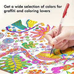 120 Unique Colors (No Duplicates) Gel Pens Gel Pen Set for Adult Coloring Books