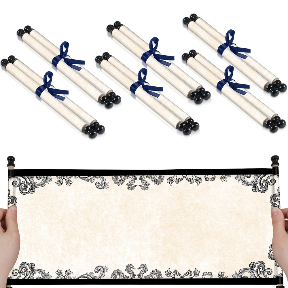 gisgfim 6Pcs Blank Paper Scrolls Small Vintage 15-3/4 inches, Colorful