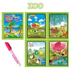 Magic Water Drawing Book & Pen Reusable Kids Painting Colouring Toy Gift