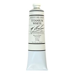 M. Graham & Co. Artist Oil Paint Titanium 5 Fl Oz (Pack of 1), White