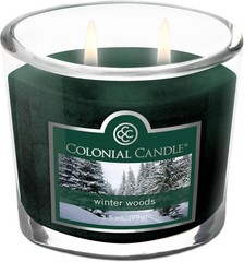 Colonial Candle Winter Woods Scented Jar Classic Small Oval Jar, Green