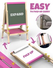JOYOOSS Art Easel for 17.72 inches (D) x 10 (W) x 10 (H), Pink