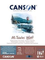 Mi-Teintes Velvet Drawing Paper Pad, Cool Tones, Assorted Tones