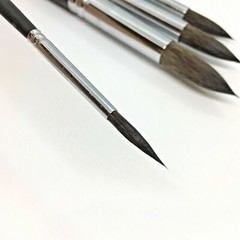 XDT Watercolor Mop Round Tip 5 Pc Set Artist Paint Brushes Russian Blue Squirrel