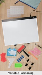 A3 LED Light Pad for Diamond Painting & Tracing, Adjustable Brightness, Tools &