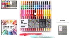 48 Vibrant Extra Fine Tip Acrylic Paint Pens – Perfect for Artistic Expression
