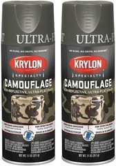 Camo Paint Spray, Olive, Matte Finish, 11oz x 2