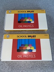 School Smart Oil Pastels 2 Packs of 12 Assorted Colors