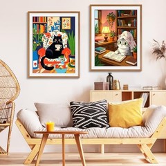 Diamond Art Kits for Adults Cats, Animals Diamond Painting Kit, A-001-cat