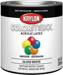 White Gloss Interior/Exterior Paint – Acrylic Latex – 1/2 Pt