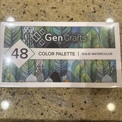 GenCrafts 48 Color Solid Watercolor Set With Paper Pad Multicolor Paint Kit