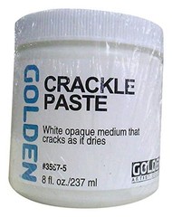 GOLDEN Crackle Paste, 8 fl. oz. Jar, Professional Acrylic Paste Medium, Opaque