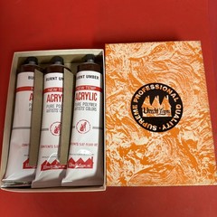 Vintage Utrecht Linens New Temp Acrylic Artists Colors Burnt Umber Set