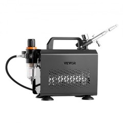 Airbrush Kit, 1/6 HP, Air Brush Kit with Air Compressor, 1 Dual-Action Professio