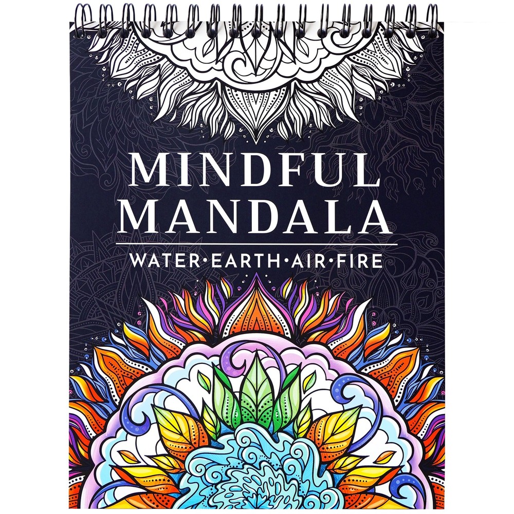 Premium Mandala Coloring Book for Letter/A4, Mindful – Elements