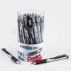 EnerGel RTX Liquid Gel Pen, Black, Pack of 36