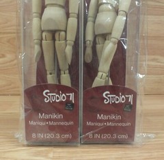 Lot of 2 Studio 71 Art With Attitude 8″ (inch) Articulated Wooden Manikin