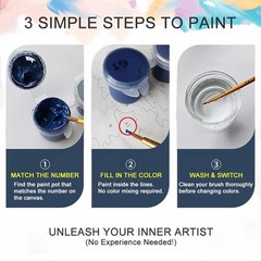 Paint by Numbers Kit for Adults Beginners, Dragon Eyes Color by Number Kits DIY